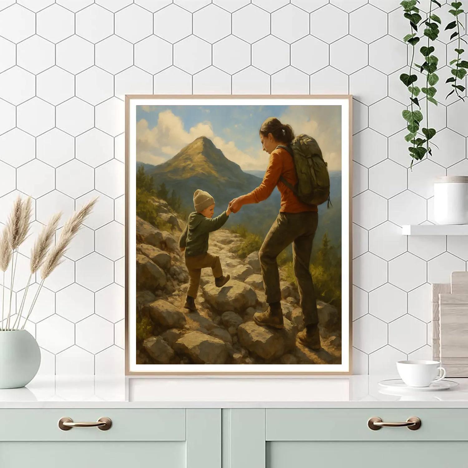 Mountain Trail Guiding Hand Number painting