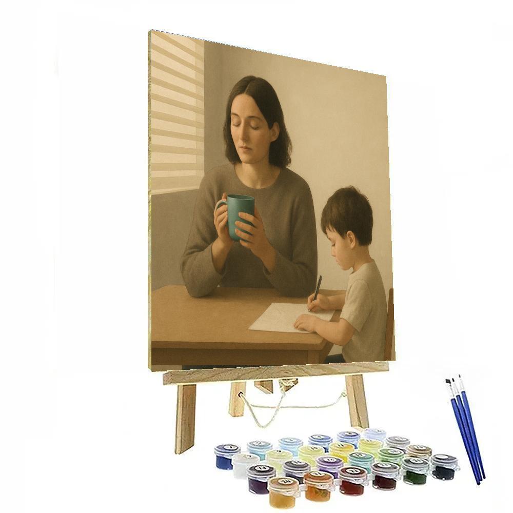 Quiet Morning Coffee Moment Paint by numbers art