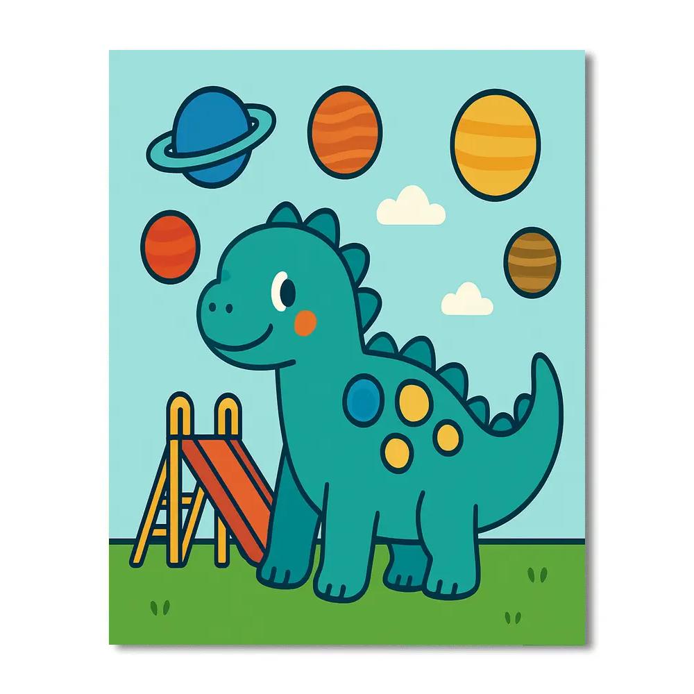 Planetsaurus Park Painting by numbers kit