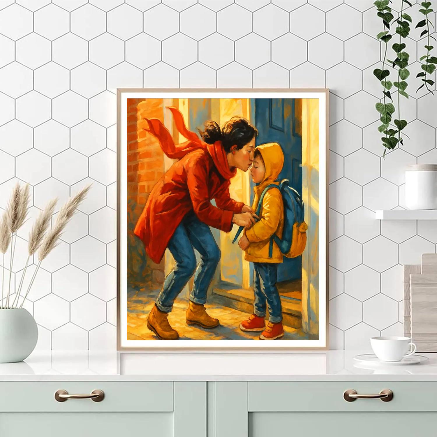 School Run Backpack Kiss Numbered painting kits