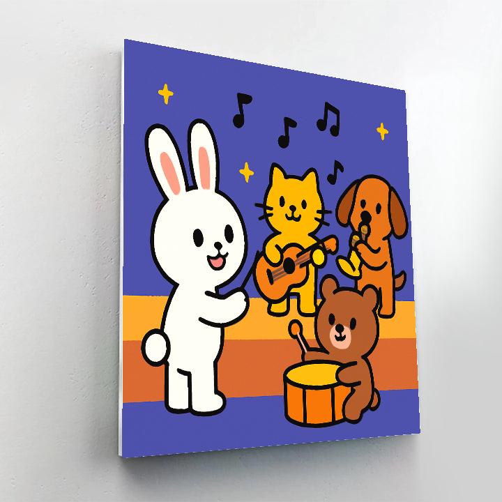 Stargazer Rabbit Orchestra Number painting