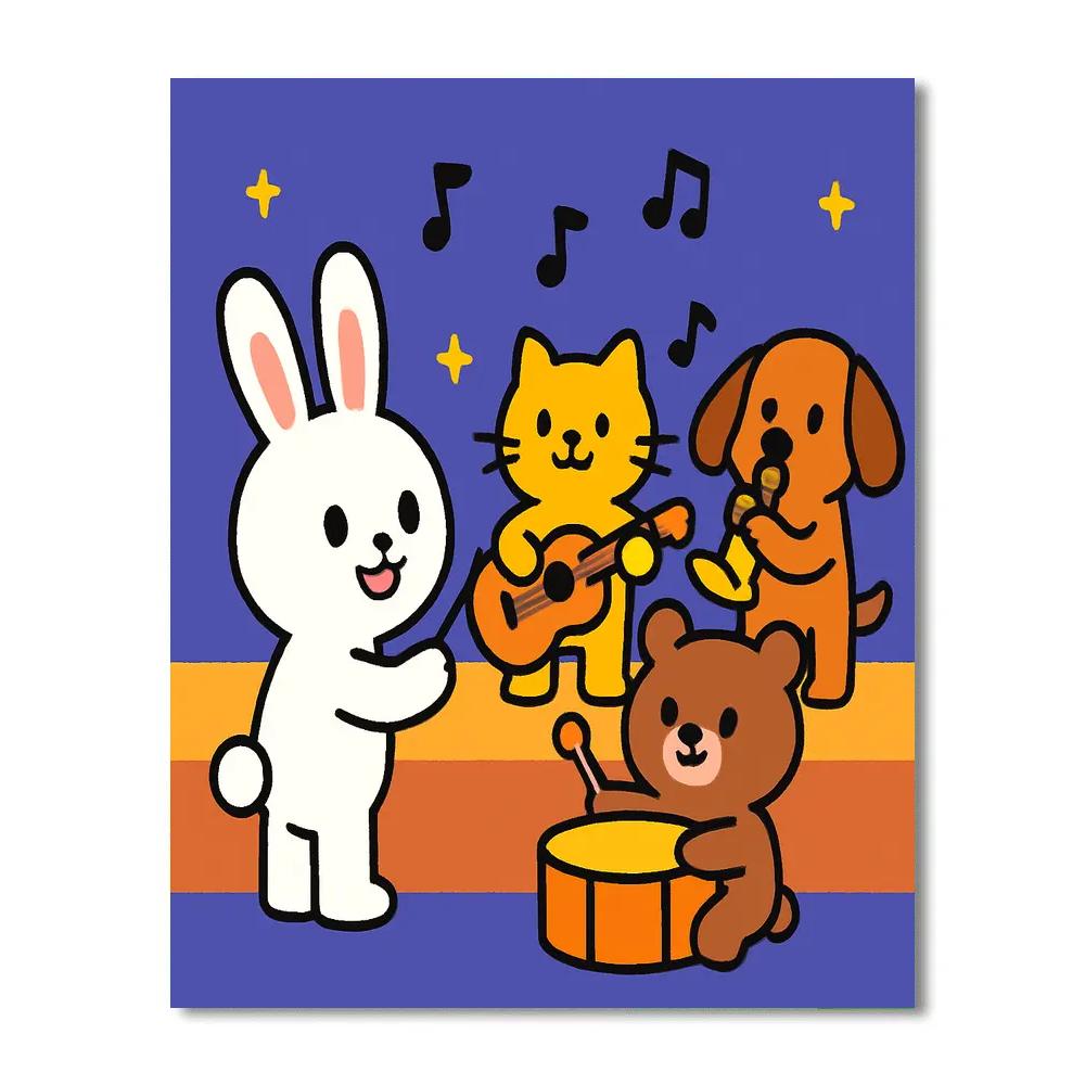 Stargazer Rabbit Orchestra Number painting