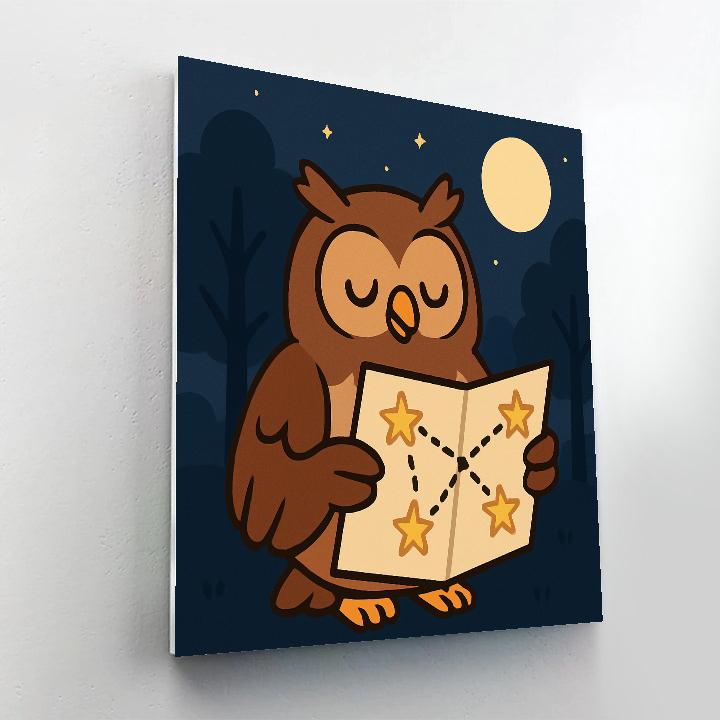 Orbit Owl Map painting number kit