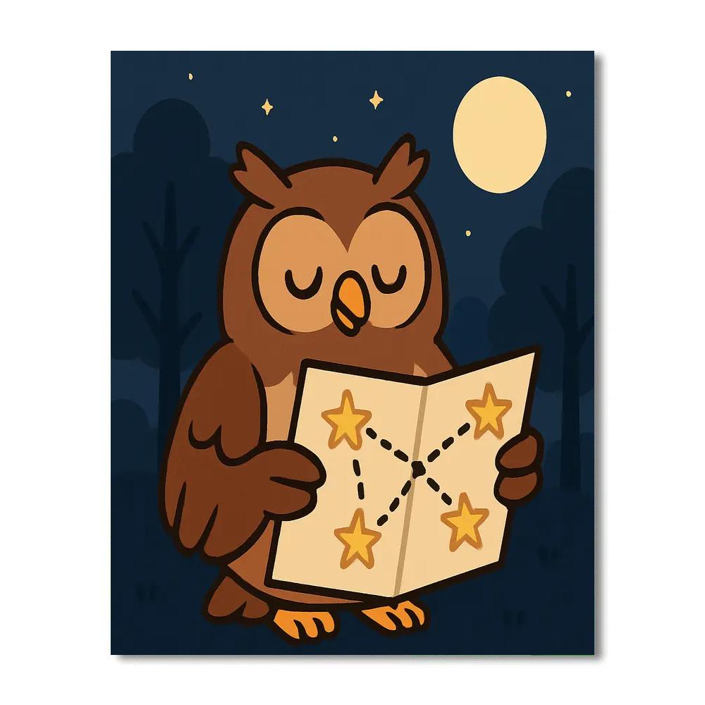 Orbit Owl Map painting number kit