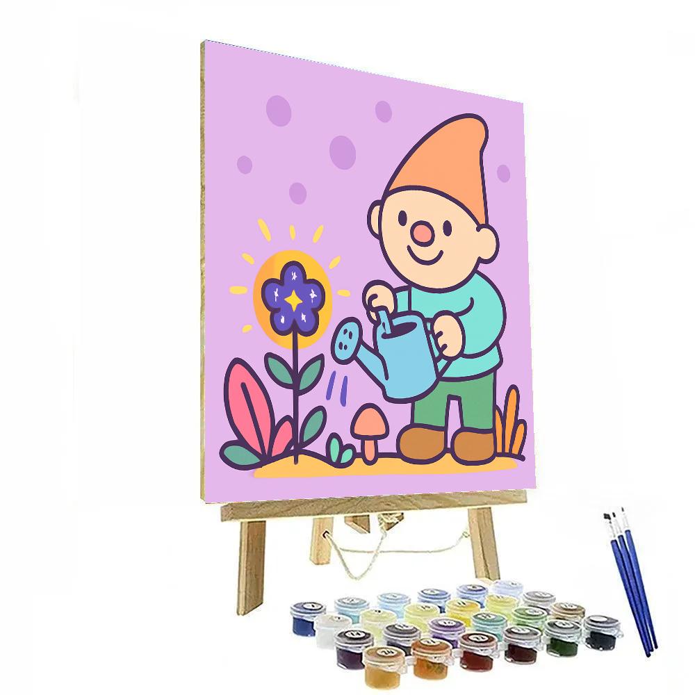 Galaxy Garden Gnome Painting by numbers kit
