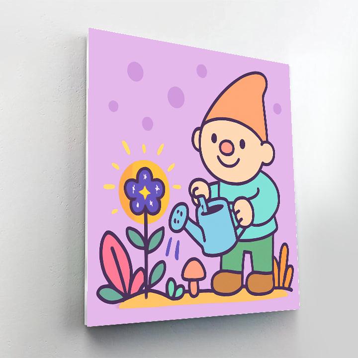 Galaxy Garden Gnome Painting by numbers kit