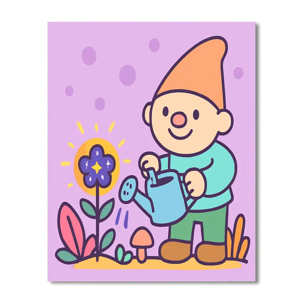 Galaxy Garden Gnome Painting by numbers kit