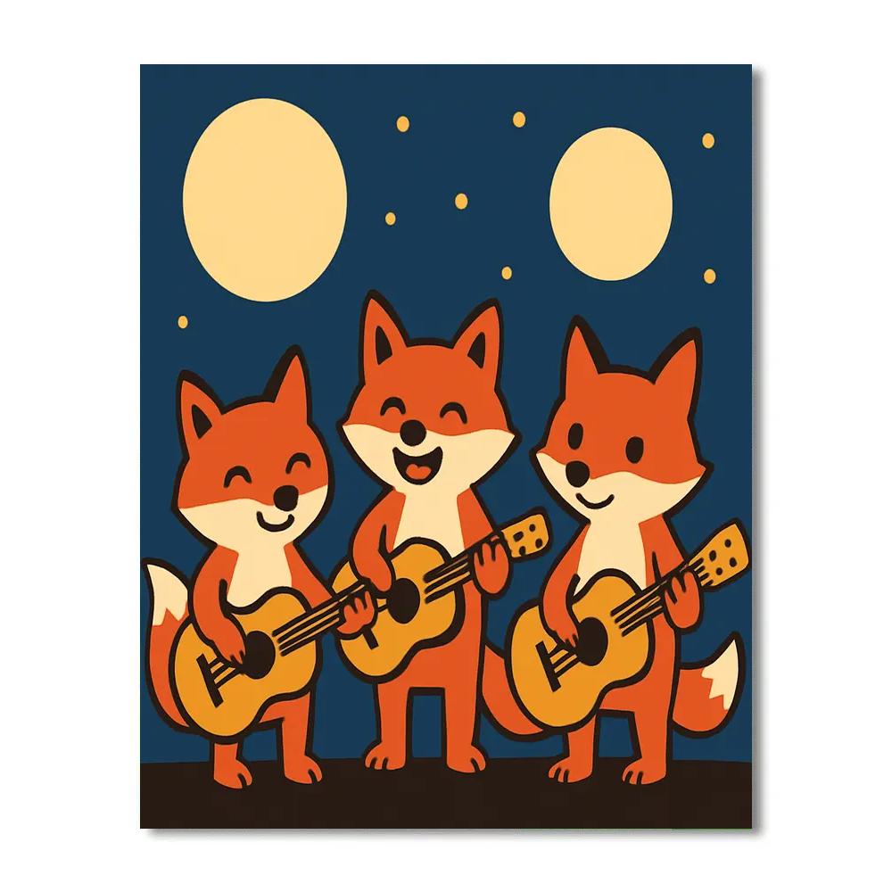 Moonlight Fox Band DIY paint by numbers