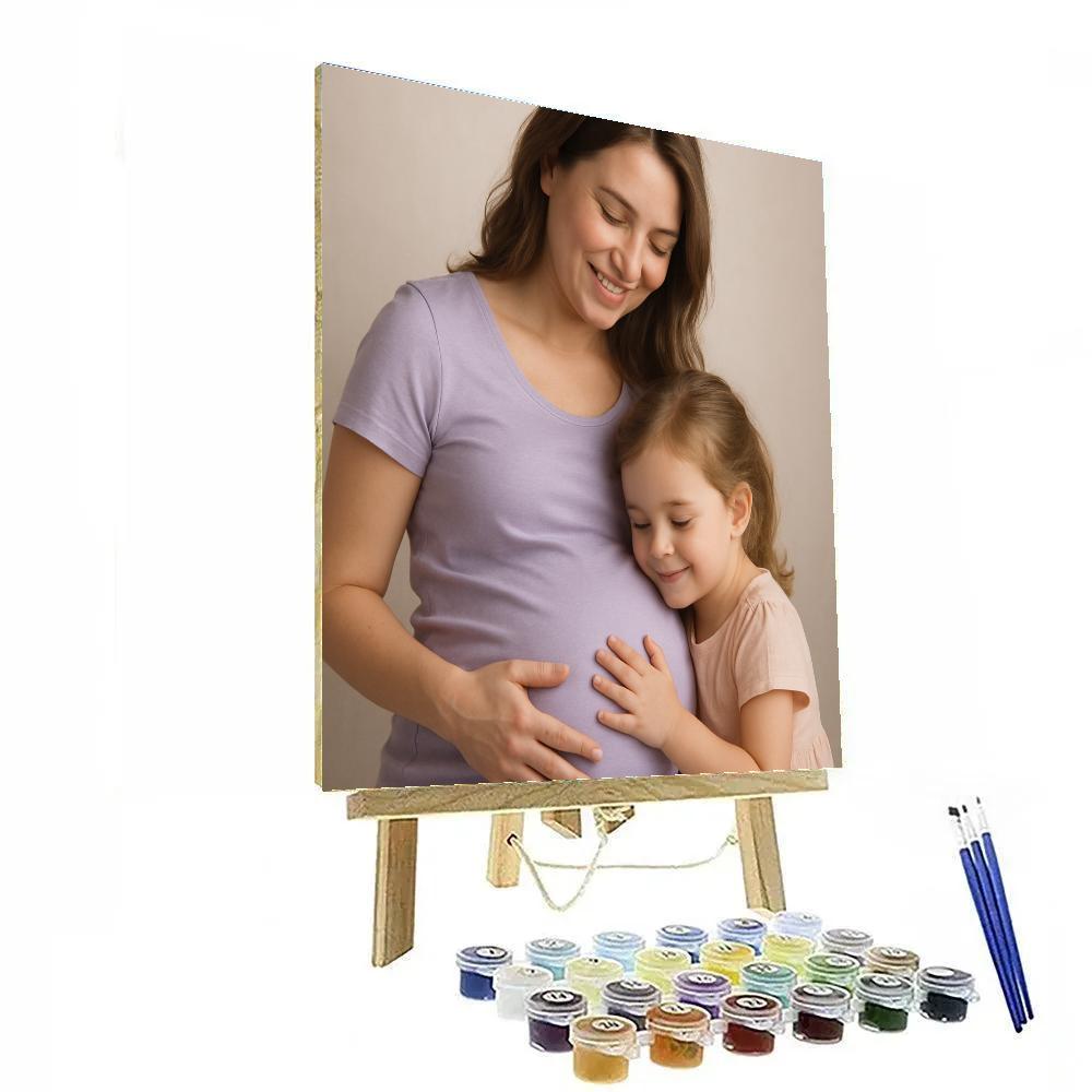 Belly To Baby Heartbeat Connection painting number kit