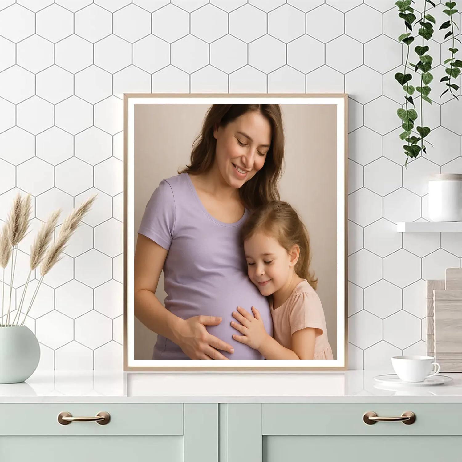 Belly To Baby Heartbeat Connection painting number kit