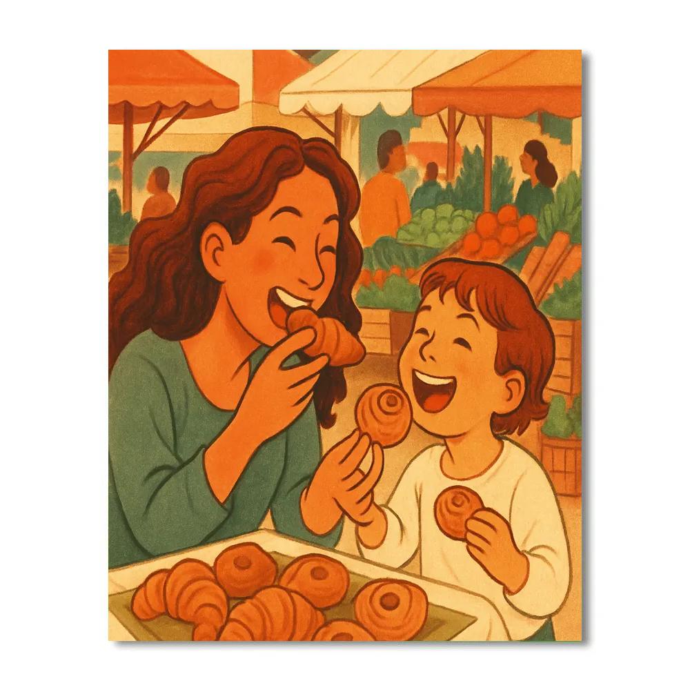 Sunday Market Shared Treats DIY paint by numbers