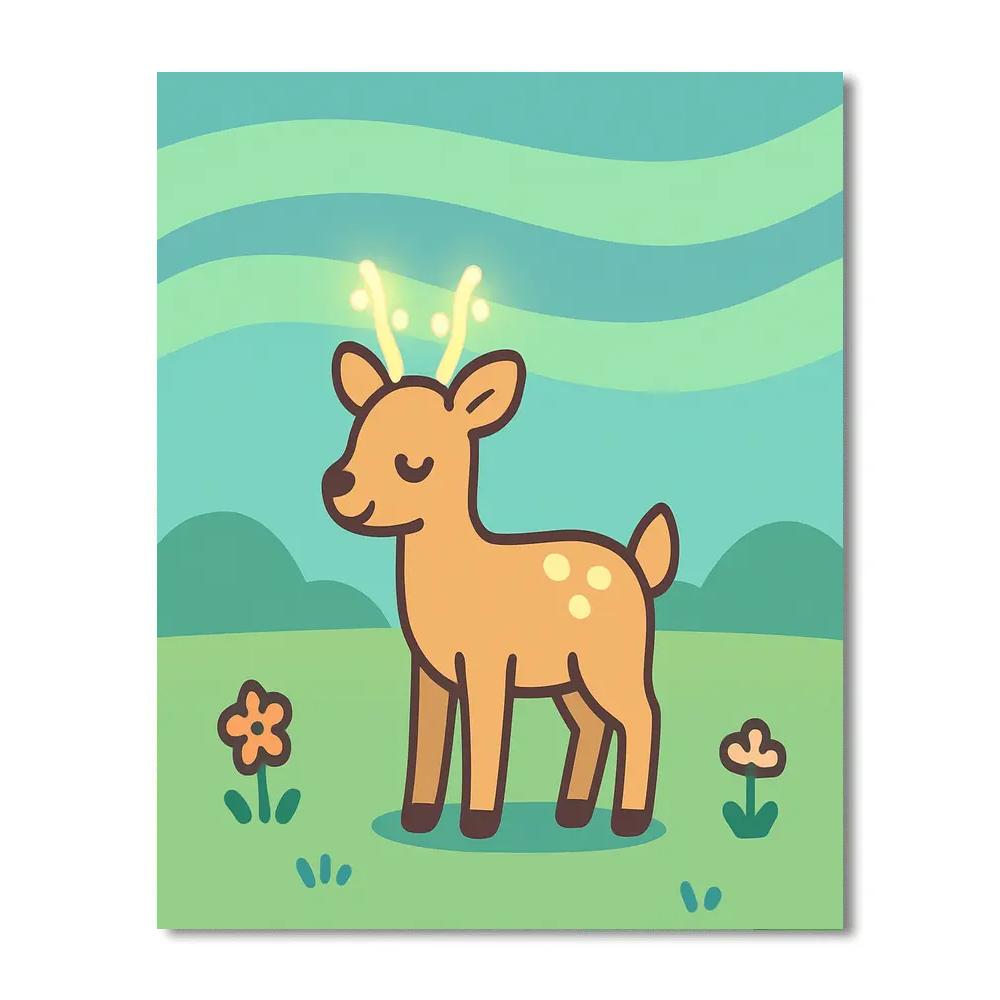 Aurora Deer Meadow Paint by numbers art