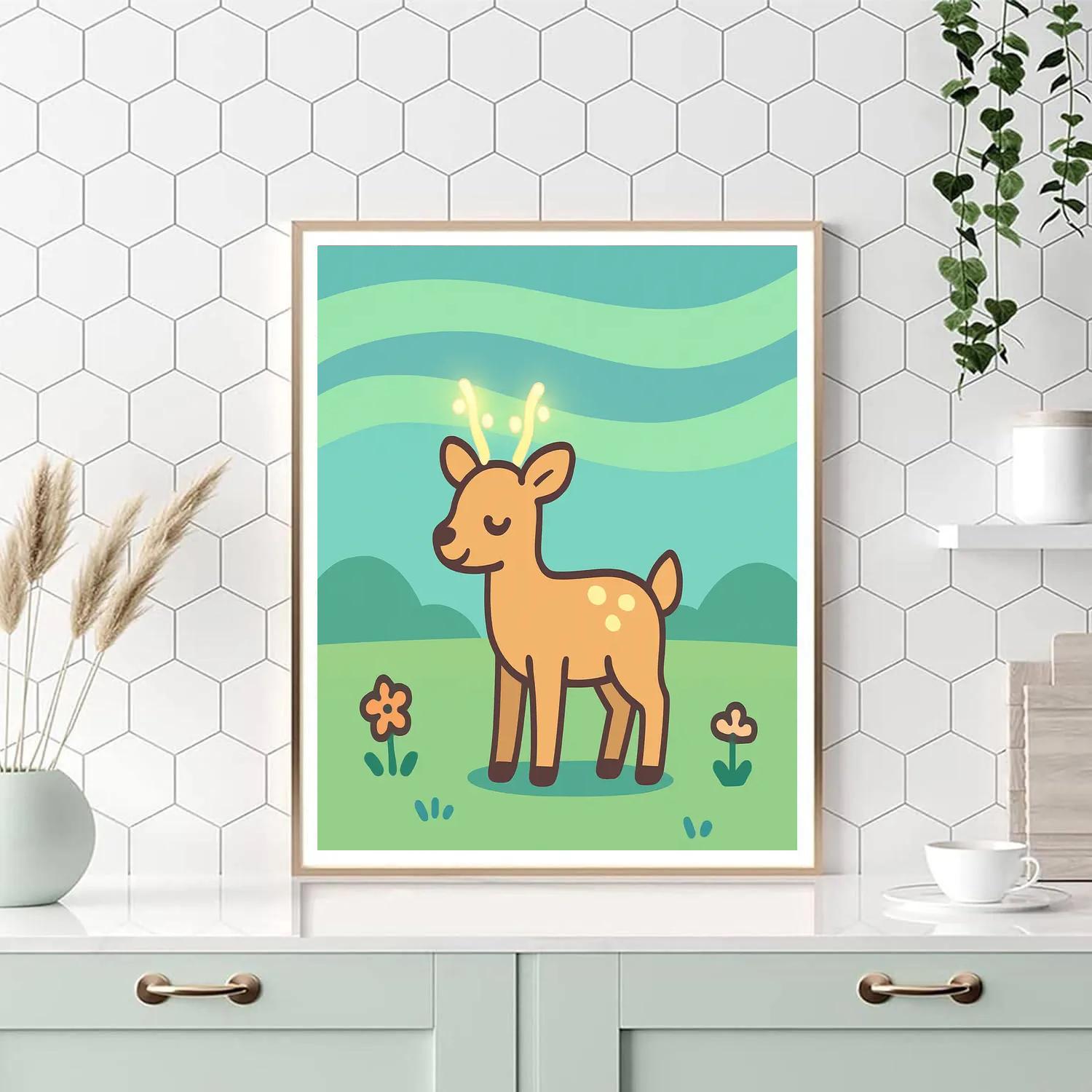 Aurora Deer Meadow Paint by numbers art
