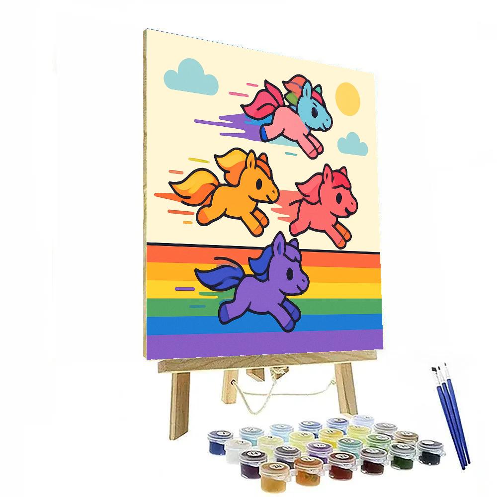 Comet Pony Race DIY paint by numbers