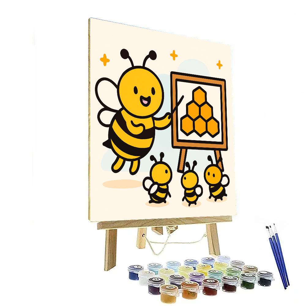 Starlit Bee School Paint by numbers art