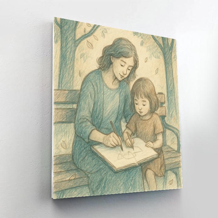 Park Bench Shared Sketchbook Number painting