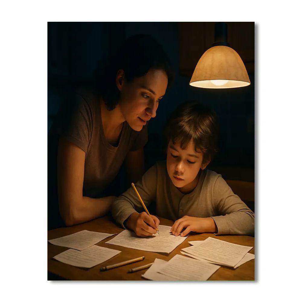 Late Night Homework Support Painting by numbers kit