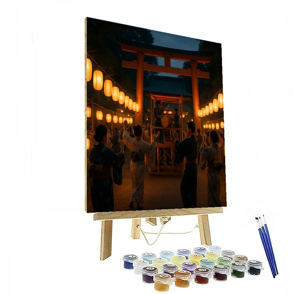 Obon Lanterns And Dance Paint by numbers art