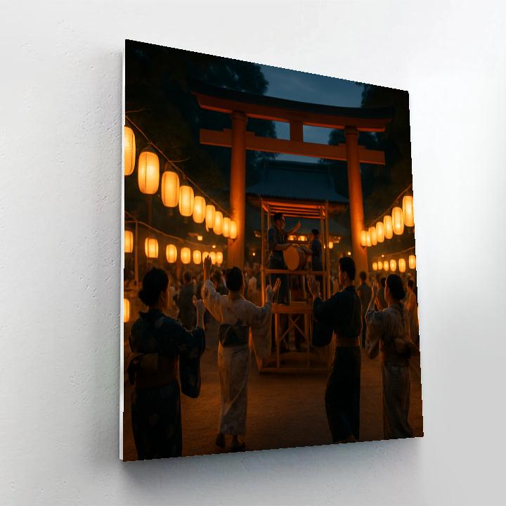 Obon Lanterns And Dance Paint by numbers art