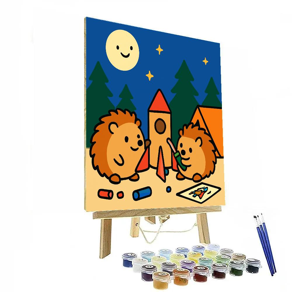 Rocket Hedgehogs Camp paint by number