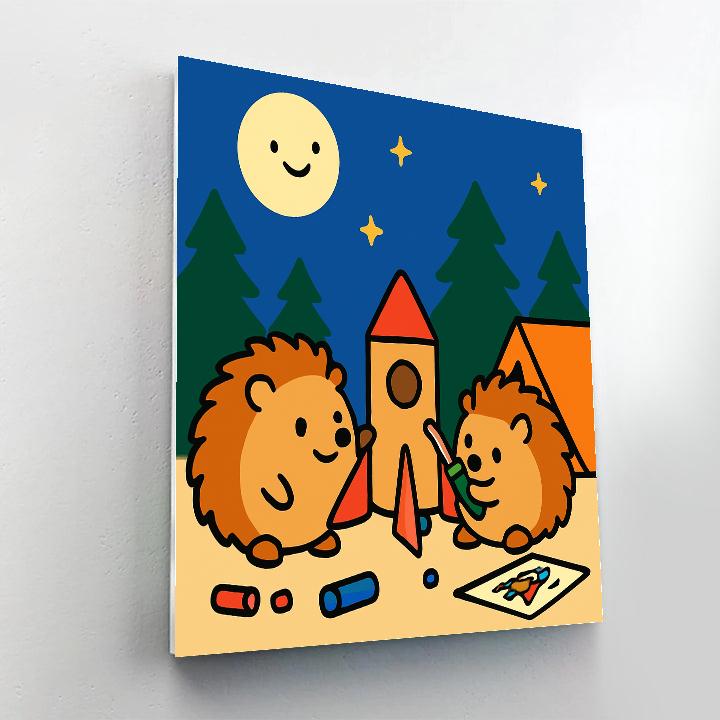 Rocket Hedgehogs Camp paint by number