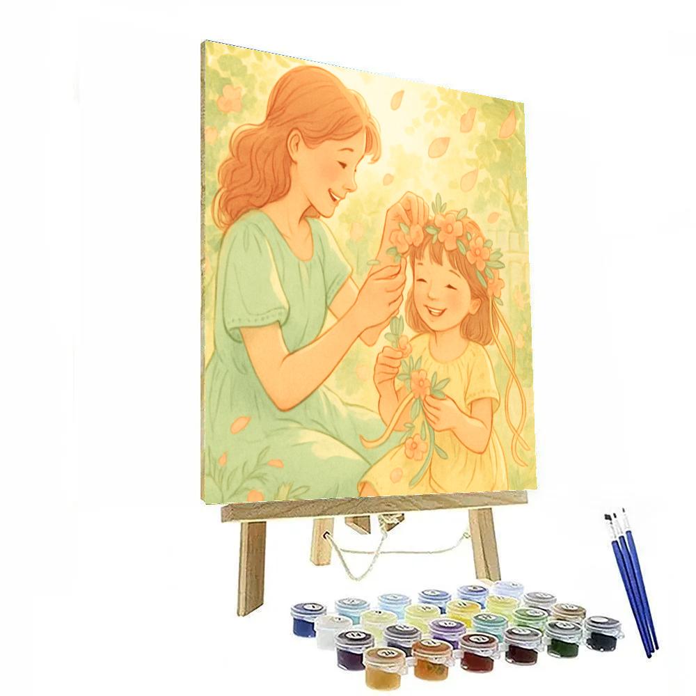 Flower Crown Making Afternoon Paint by numbers art