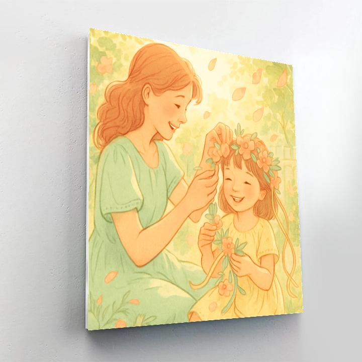 Flower Crown Making Afternoon Paint by numbers art