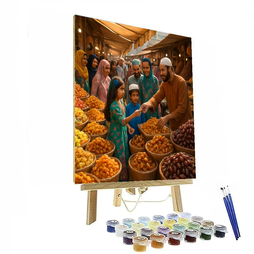 Eid Al-Fitr Market Sweets Painting by numbers kit