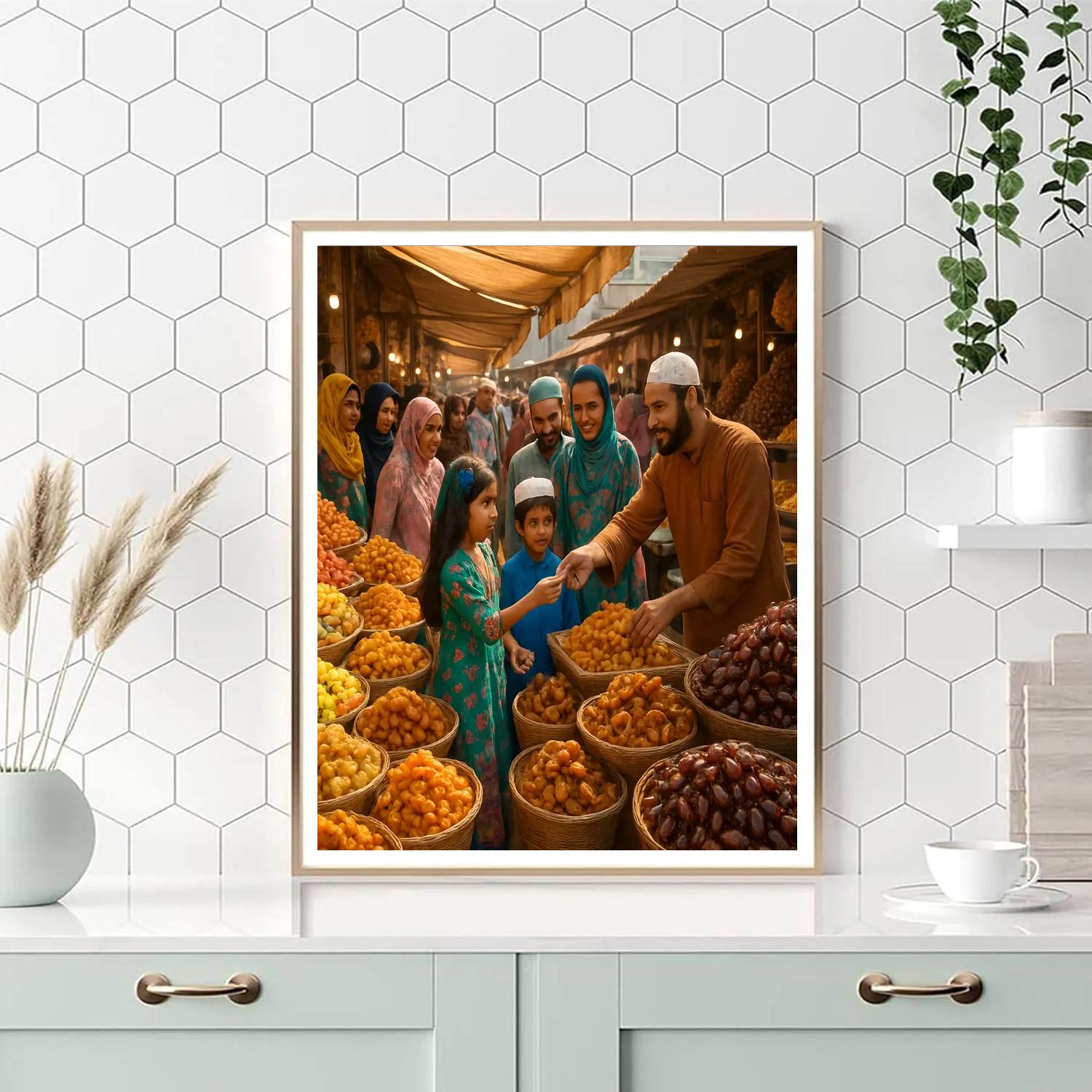 Eid Al-Fitr Market Sweets Painting by numbers kit