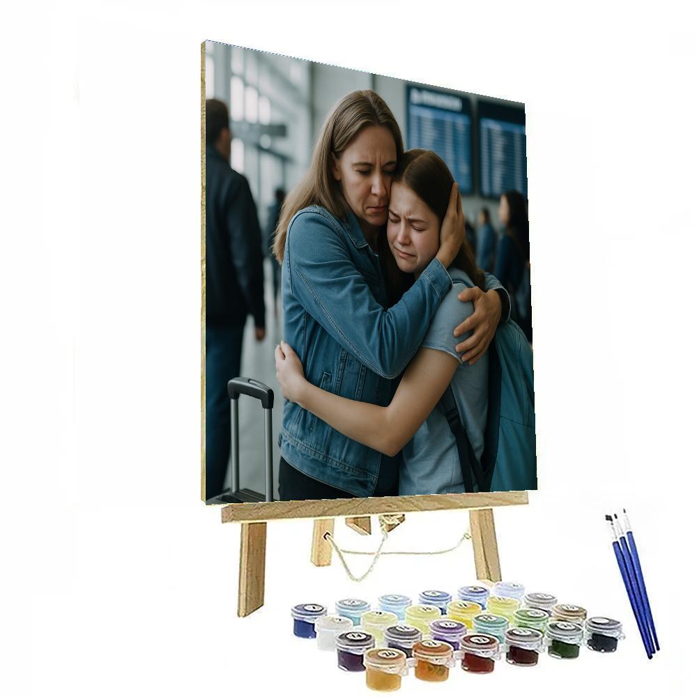 Farewell Airport Hug painting number kit
