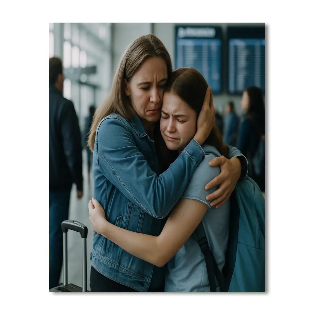 Farewell Airport Hug painting number kit