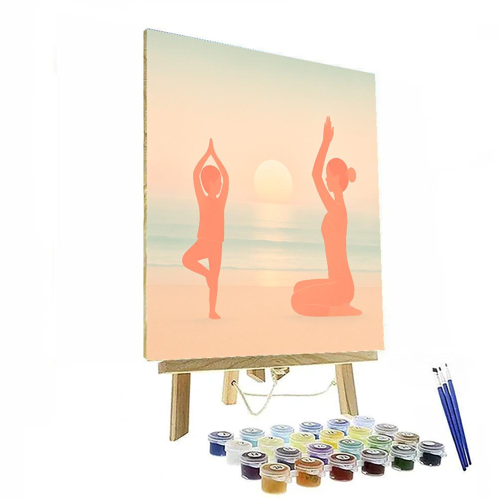 Sunrise Yoga Together paint by number