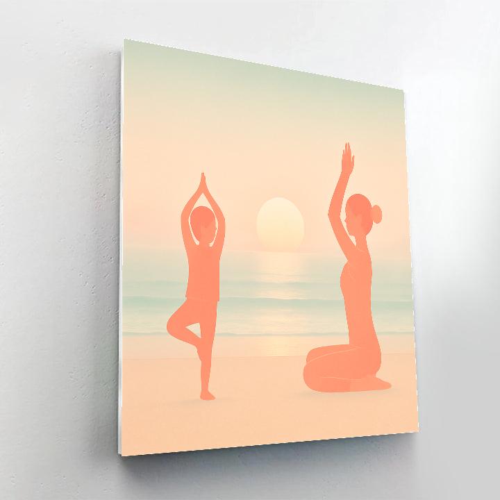 Sunrise Yoga Together paint by number