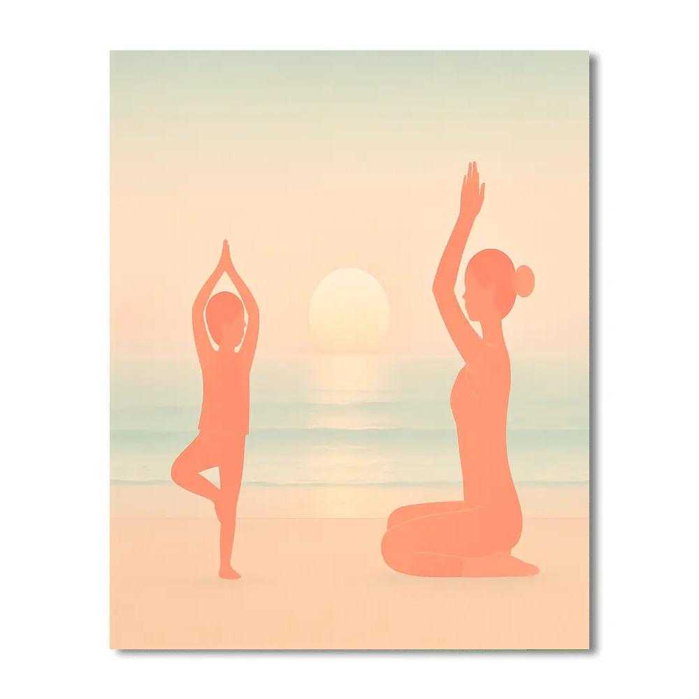 Sunrise Yoga Together paint by number