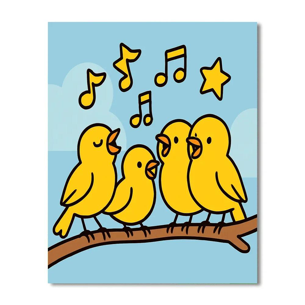 Comet Canary Choir Numbered painting kits