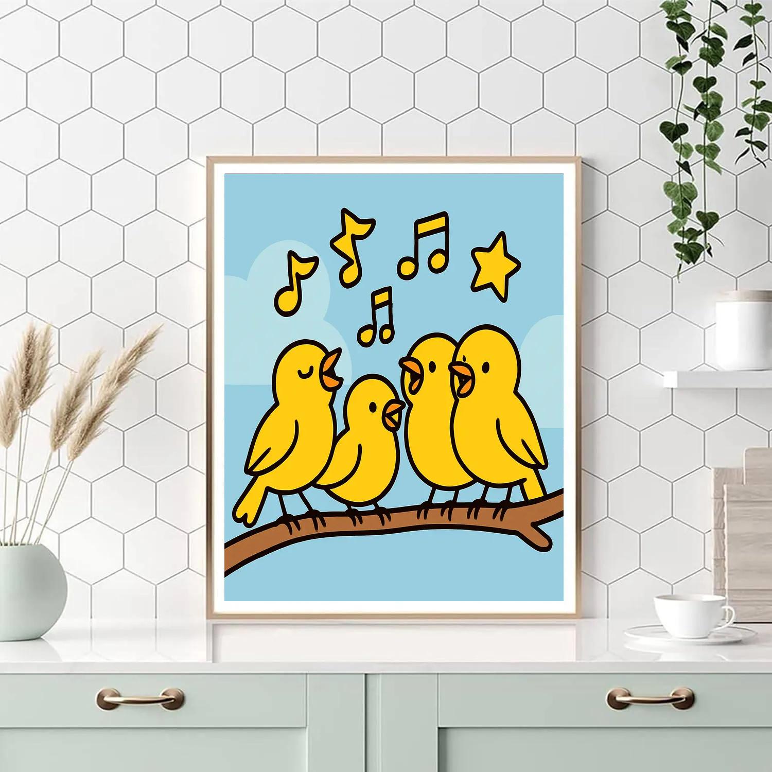 Comet Canary Choir Numbered painting kits