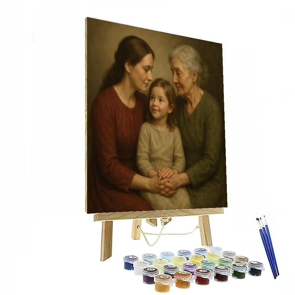 Grandma Generation Trio Portrait DIY paint by numbers