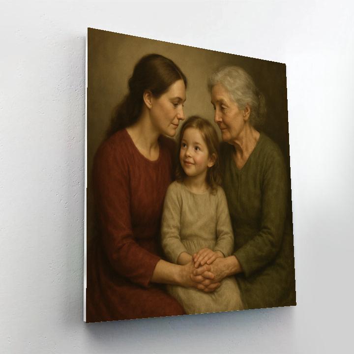 Grandma Generation Trio Portrait DIY paint by numbers