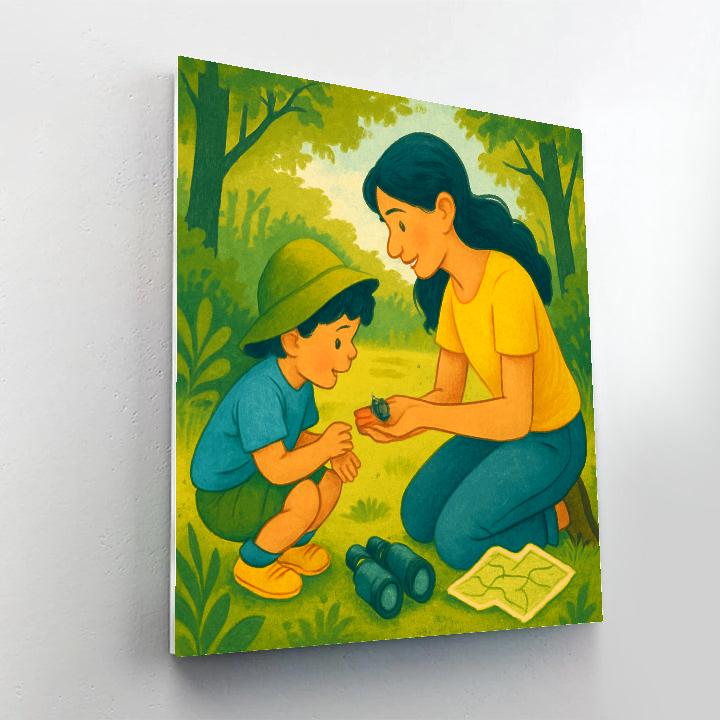 Nature Scavenger Hunt Discovery Number painting