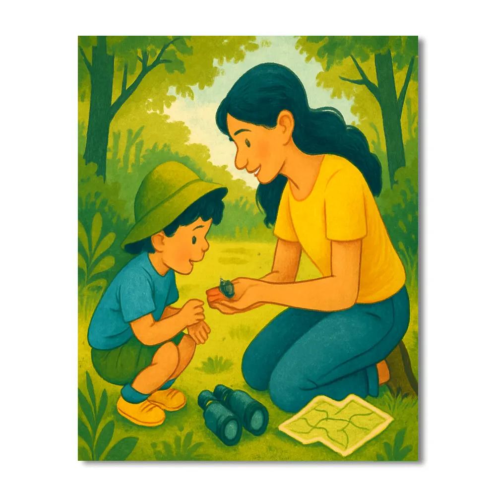 Nature Scavenger Hunt Discovery Number painting