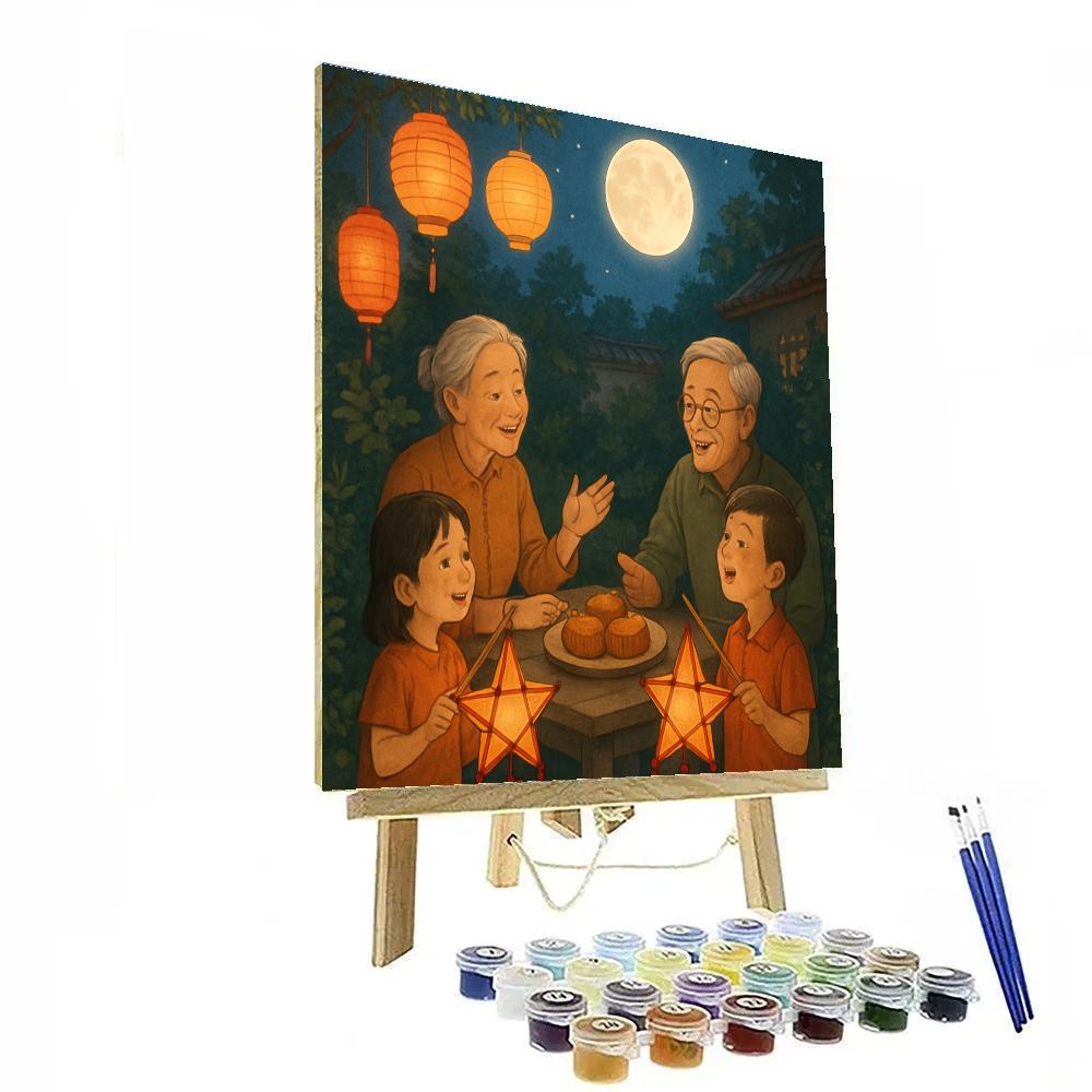 Harvest Moon Mid-Autumn Festival Painting by numbers kit
