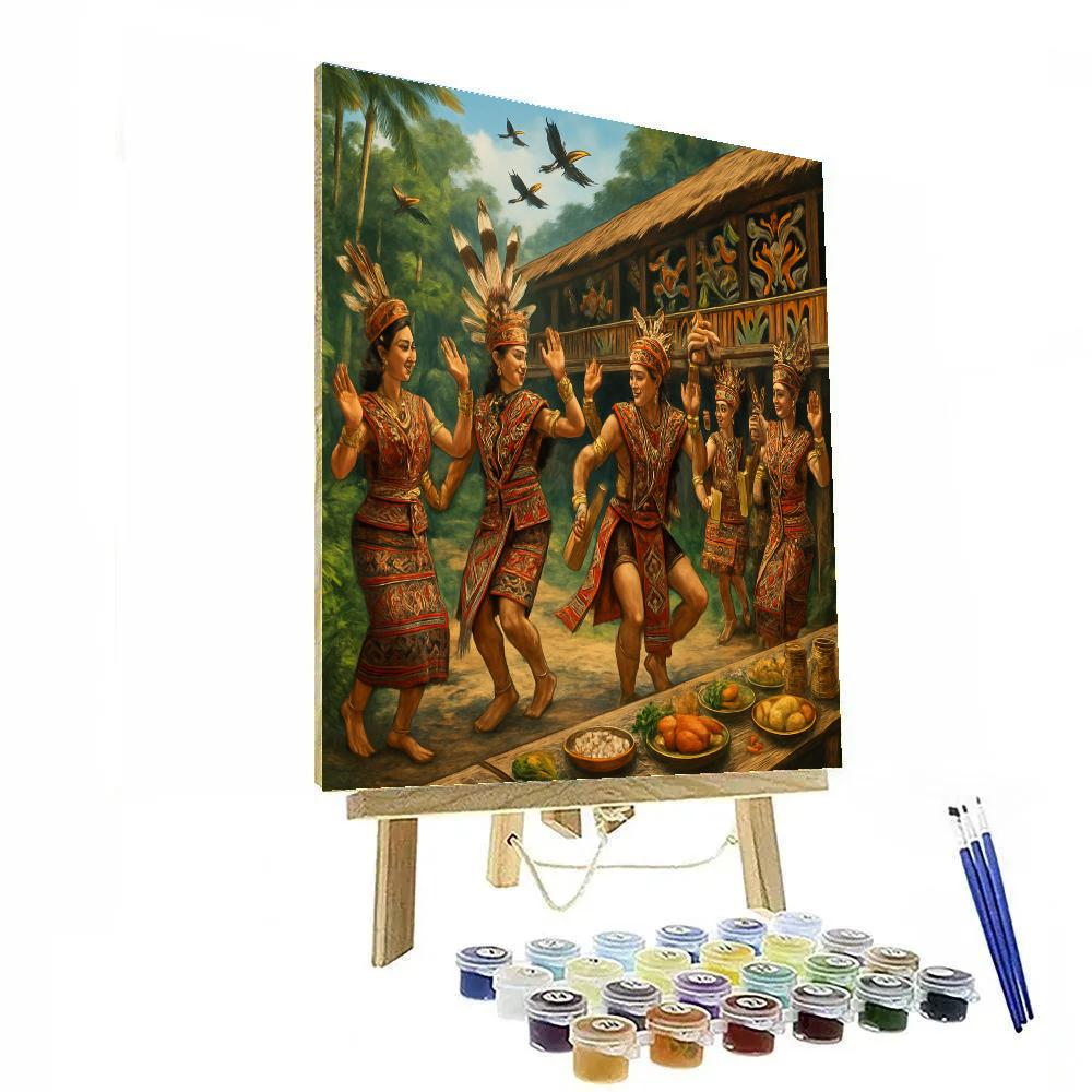 Gawai Harvest Festival Sarawak Numbered painting kits