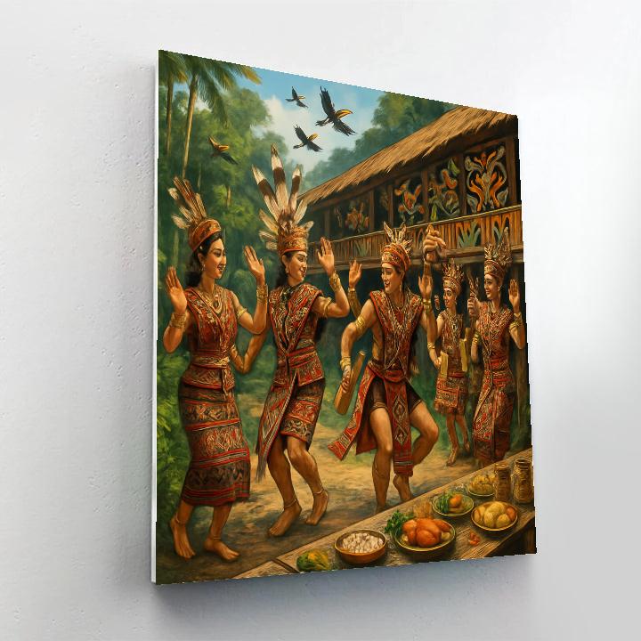 Gawai Harvest Festival Sarawak Numbered painting kits
