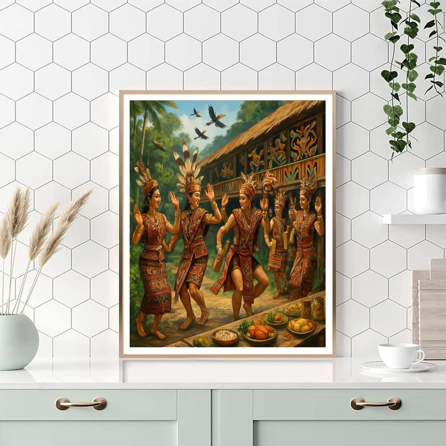 Gawai Harvest Festival Sarawak Numbered painting kits