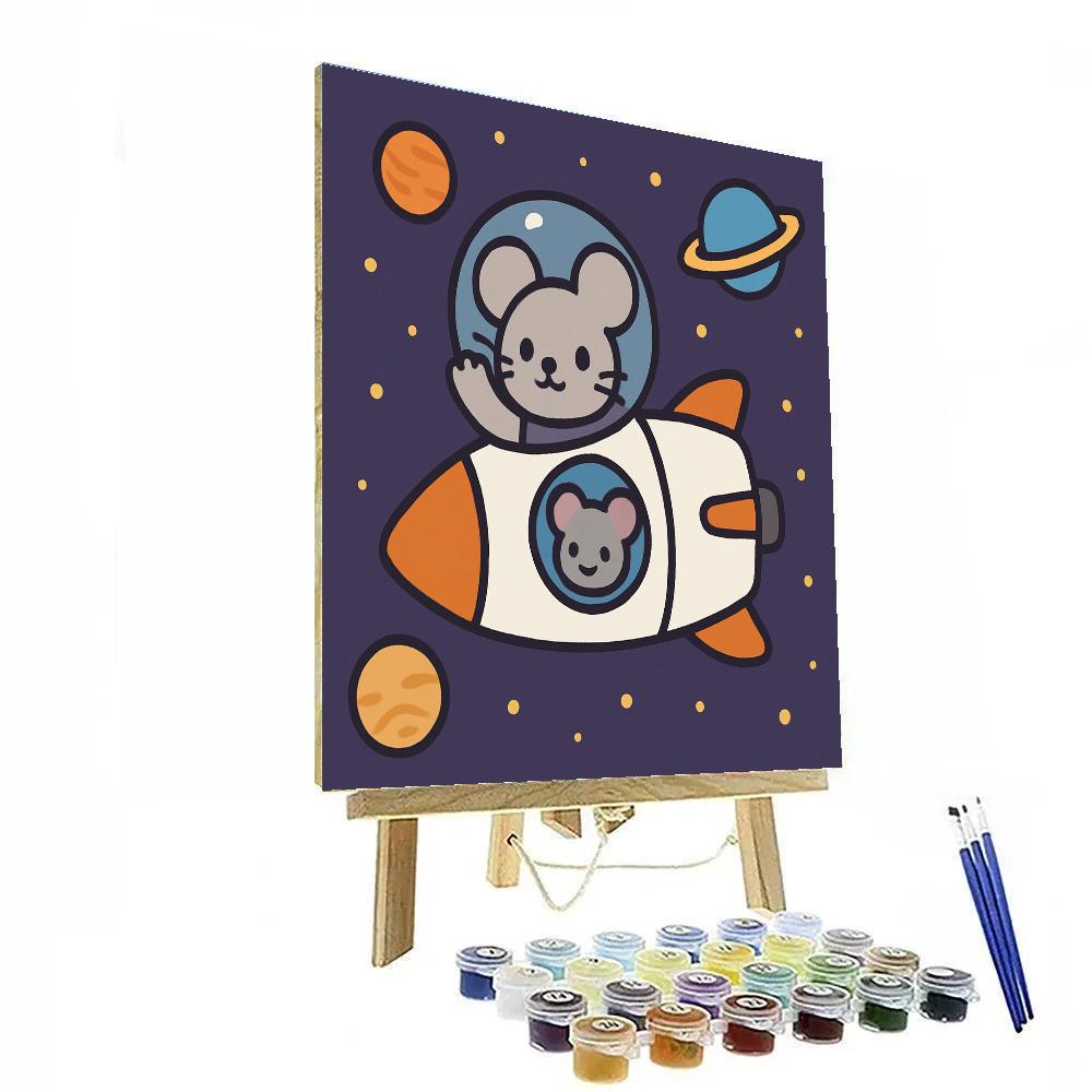Meteor Mouse Astronaut painting number kit
