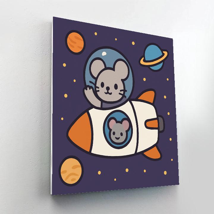 Meteor Mouse Astronaut painting number kit