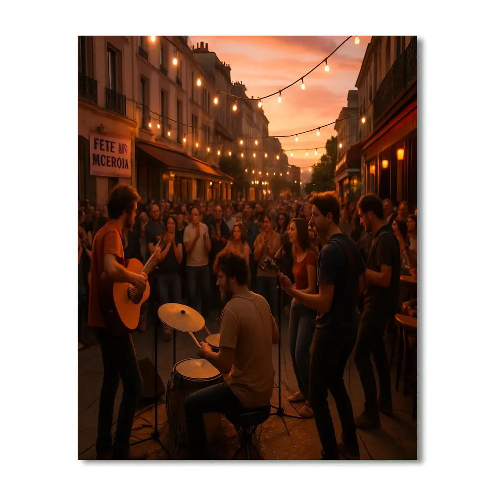 Fête De La Musique Street Concert DIY paint by numbers