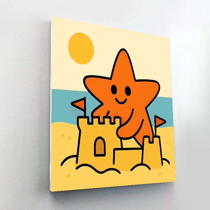 Starfish Sandcastle Team Paint by numbers kits