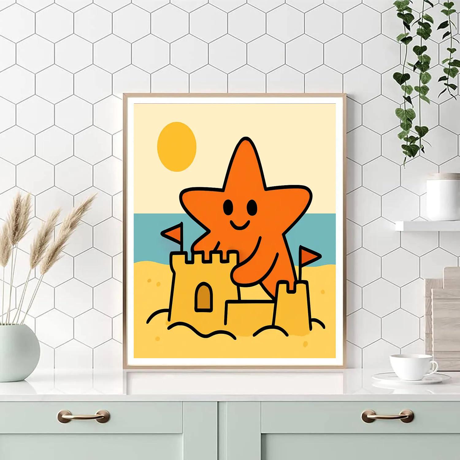 Starfish Sandcastle Team Paint by numbers kits
