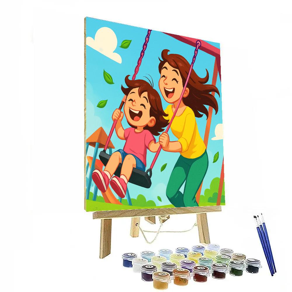 Park Swing Shared Laughter painting number kit